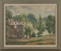 Norman Janes, The Vale Pond, Hampstead, oil on canvas