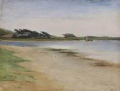 Robert Murdoch Wright, Near Poole, 1898, oil on board