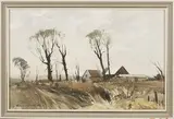 Edward Wesson, View of a Farm, watercolour