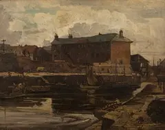 Claude Muncaster, The Camber, Portsmouth (No. 94), 1923, oil on panel