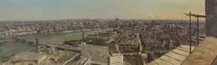 London Skyline from top of Shell Building at Waterloo by Claude Muncaster, oil on hardboard, sold Jun 2016
