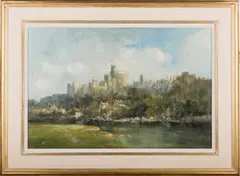 Ivan Taylor, View of Windsor Castle, oil on board