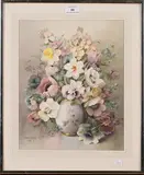 Jack Carter, Still Life Study of Anemones, Pansies and other Spring Flowers