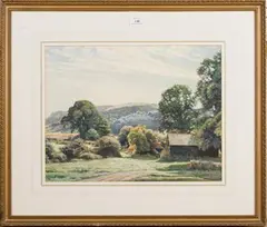 Downland Country by Frank Corbyn Price, watercolour, sold Jun 2016