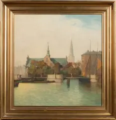 Otto Olsen, View of Copenhagen, oil on canvas