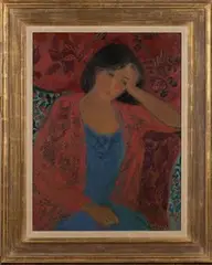 Nancy Delouis, Un Moment de Doute, oil on canvas