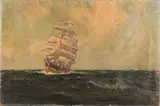 Charles Murray Padday, Study of a Clipper at Sea, early/mid-19th Century oil on canvas