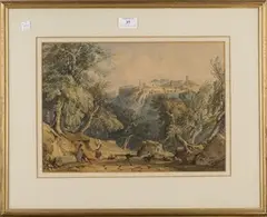 Tivoli by George A. Fripp, 1840, watercolour, sold Mar 2016