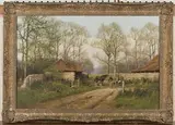 James Wright, Rural Scene, oil on canvas