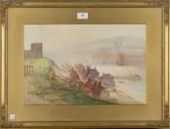 Frank Rousse, View of Whitby, watercolour