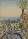 Noël Coward, Blue Harbour, watercolour
