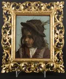 Adriano Bonifazi, Italian Boy in Costume of the Campagna, oil on canvas