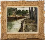 Jean Chapin, Quai des Orfèvres, oil on panel