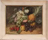 S. Thomas, Still Life Study of Fruit and Flowers, oil on canvas