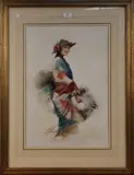 William Barribal, Young Lady Allegorical of Great Britain, 1914, watercolour and gouache
