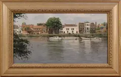 Paul M. Gunn, Strand on the Green, oil on panel