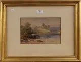 David Cox, Barnard Castle, watercolour over pencil
