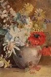Helen Allingham, Still Life Study of Flowers in a Vase, watercolour