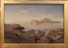 Julius Ehrke, Continental Coastal View, oil on canvas