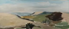 John Hitchens, Early Summer' (Sussex Downland View), 1964, oil on canvas