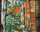 John Bratby, The Marble Statue on a Column