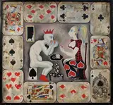 Ric Hyde, Strip Poker, acrylic on board