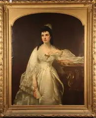 Portrait of Mrs David Sinclair by James Hutchison, 1873, oil on canvas, sold Dec 2015