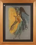 Hans Feibusch, Study of an Angel, charcoal and pastel