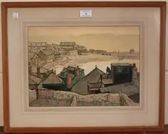 Thomas Maidment, St. Ives from Barnoon, pencil