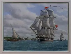 The Duke of Marlborough Packet Sailing from Lisbon by Richard Mark Myers, watercolour, sold Sep 2015