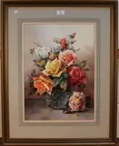 Jack Carter, Still Life Study of Roses in a Cut Glass Jug