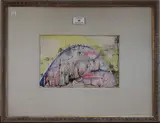 Mary Wykeham, Composition, watercolour and ink