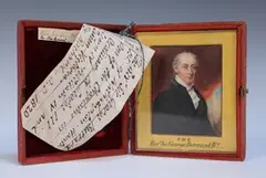 François Theodore Rochard, The Rev'd George Burrard Bt.' (Miniature Portrait), 1822, watercolour