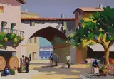 C.R. Doyly-John, A Corner at Cap Ferrat (Ville Franche) near Nice, oil on canvas
