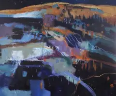 Andy Waite, Night Hills, Florence, 2010, oil on canvas