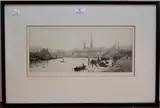 Rouen, Normandy by William Lionel Wyllie, monochrome etching, sold Sep 2015