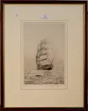 Rowland Langmaid, The Cutty Sark, monochrome etching