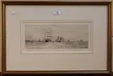 A Three-master at Sea by William Lionel Wyllie, monochrome etching, sold Sep 2015