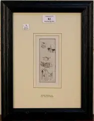 The Little Reader by Eileen Soper, monochrome etching, sold Sep 2015