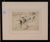Eileen Soper, The Slide, monochrome etching
