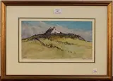 Gyrth Russell, Moelfre Anglesey, watercolour over pencil with touches of gouache