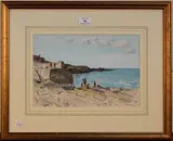 Gyrth Russell, Cemaes Bay, watercolour with ink