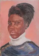 Noël Coward, Portrait of a Young Woman, oil on canvas-board