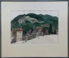 Paul Hogarth, Georgetown, Colorado, Taos Street, ink and watercolour