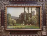 Henry Charles Clifford, Evening Effect under the Downs, oil on board