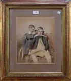 Octavius Oakley, Portrait of Two Boys, 1836, watercolour with touches of gouache