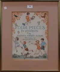 Four Pieces for Pianoforte by Barbara Kirkby-Mason' (Front Cover Illustration) by Margaret Tarrant, watercolour, sold Jun 2015