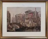 James T Herve D'egville, Venetian View, watercolour