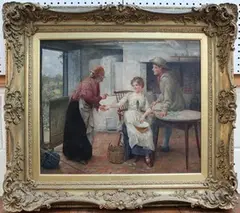 Delapoer Downing, The Fortune Teller, oil on canvas