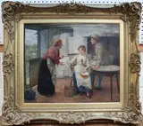 Delapoer Downing, The Fortune Teller, oil on canvas